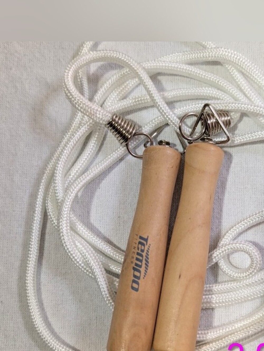 2 for $10 🪩 Soft Skipping Rope with Wood Handles 3.04m